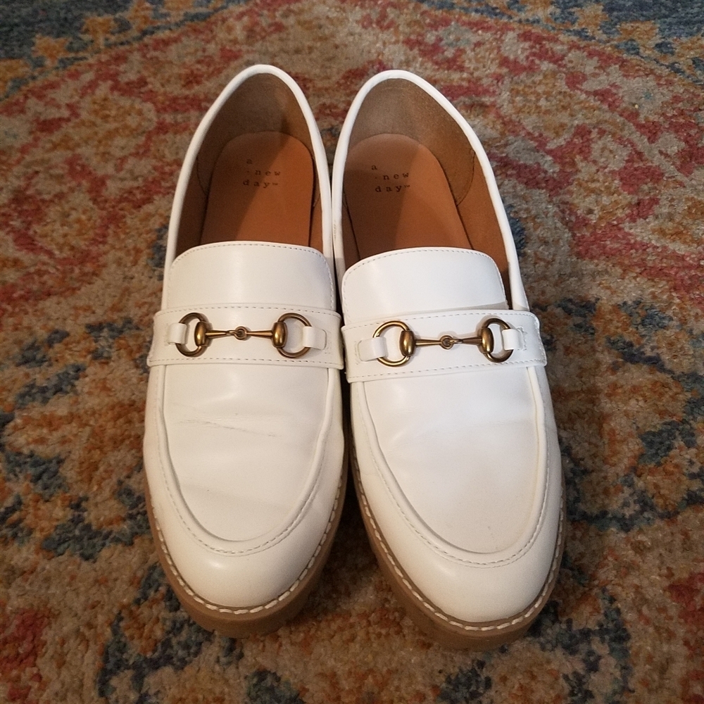 A New day day white loafers